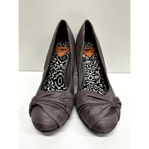 Rocket Dog women size 10 M gray textile upper round toe heel shoes